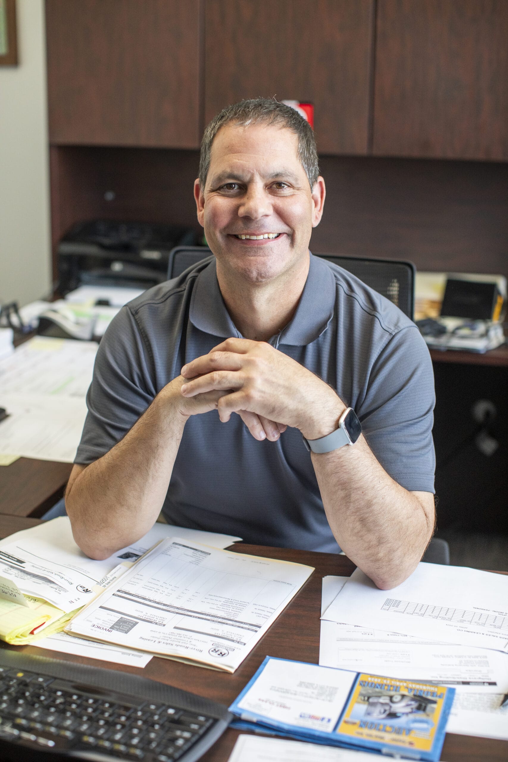 River Roads sales and leasing President at his desk